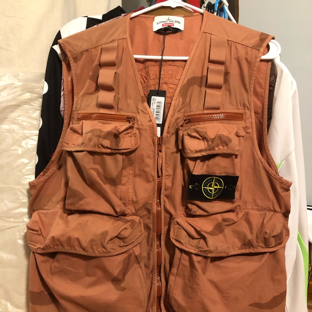 Stone Island x Supreme Vest camp print ‘19